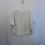 Free People  WE THE FREE Palo Alto Top In Ivory size L Photo 3