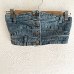 ZARA  Denim Bandeau Crop Top XS Photo 1