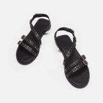 ZARA ✨ RIVET STRAP BUCKLE CASUAL SZ 40 SANDALS✨ Photo 2