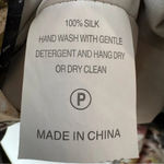 Marie Oliver  Silk Faux Wrap Long Sleeved Blouse in Fall Autumn Colors size Small Photo 5