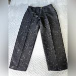 Alfani  Woman Black Pant with Hint of Golden Flower Print 16W Photo 5