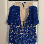 J.O.A. . Blue And Nude Lace Romper Photo 5