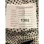 ZARA Polka Dot Satin Effect Blouse Button Down VNeck Collar Pockets S WhiteBlack Photo 10