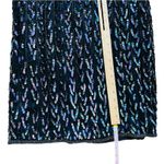 Vintage 80s 90s Floral Beaded Sequin Silk Long Sleeve Black Sheath Dress size L Size L Photo 10