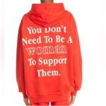 Mayfair Group The  Woman Support Cotton Zip-up Hoodie In Red Photo 1
