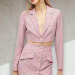 NWT Nana Jacqueline Stella Cropped Blazer Diamond Crystal Single Button Purple Size M Photo 1