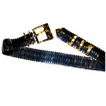 Vintage Stretchy Tortoiseshell Beauty Women's Belt Black Photo 1