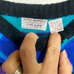 Country Craft Vintage Oversized Geometric Colorful Knit Slit Neck Sweater 44 XL Size undefined Photo 3