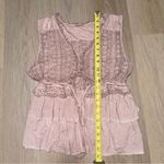 POL  Pink Boho Whimsical Vest Tie Up Top - Size Large Photo 4