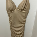 B Darlin Gold Shiny Dress Photo 1