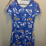 Adidas  X‎ Farm Rio Dress Blue Butterfly Print Short Sleeves Size XS Photo 0