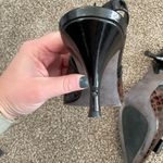 Donald Pliner Black Brown  8.5 Slingbacks High Heels with bow animal print Photo 4