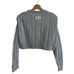 RE/DONE  Womens Cable Knit Cropped Sweater Sz M Fisherman Preppy Coastal Grandma Photo 2