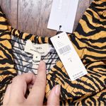 Anthropologie Kachel x • Tiger-Striped Jumpsuit wide leg palazzo smocked Photo 5