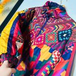 Farm Rio Crochet Patchwork Print Reversible Oversize Puffer Jacket Size Medium Photo 8