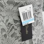 City Studios New City Studio Glitter Lace Satin Bow Back High Slit Maxi Dress Grey Size 5 Photo 14
