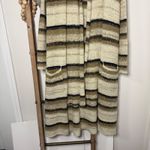 Wishlist Striped Longline Open Front Cardigan Sweater Size Medium Large Photo 3