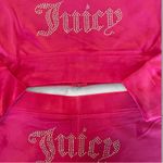 Juicy Couture 🔥 OG Bling Velour Tracksuit Hoodie & Pants Set Vixen Pink Y2K LARGE Photo 2
