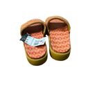 Adidas Platform Slides Women's Size 5 Orange Pink Geometric Print Comfort Photo 2