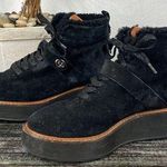 Coach Black City Hiker G1354 Platform Lace Up Suede Shearling Ankle Boots 10 Photo 0