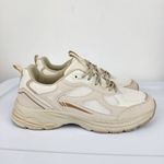 Nicole Miller  Hawk Sneaker Cream Beige Lace-up Athletic Shoes Women's Size 9.5 Photo 4