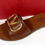 Valentino Garavani VLOGO Leather Slide Sandals Tan 36 6 NEW WS0M21HWS0CR Photo 6