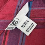 Volcom Red Plaid Short Sleeve Mini Skater Dress Photo 10