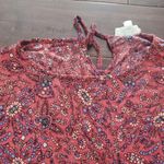 Cloud Chaser Short sleeves flowers top size small by  red blue and pink Photo 2