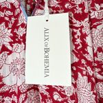 Alix Of Bohemia Tuesday Midi Dress Red Ruby Floral Cotton Size XS Photo 5