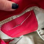 GIULIA Massari top handle bag pebbled red leather removable shoulder strap Photo 11