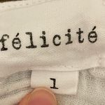 Felicite Apparel felicite Tie Top Gauze Loose Fitting Blouse White 1/2 Sleeve Size 1 - XS Photo 7