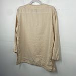 Ralph Lauren Lauren  Linen Boho Peasant Top V Neck Embroidered size Large Photo 6