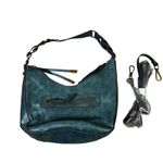 NWOT Teal Blue Faux Leather Convertible Crossbody Shoulder Bag Braided Boho Photo 4