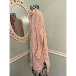 Tahari  Pink 100% Linen Button Down Roll Tab Sleeve Tunic Size M Photo 1