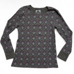 Old Navy Vintage 90s y2k Womens Thermal Long Sleeve Cute Grunge AOP Top Sz XL Photo 0