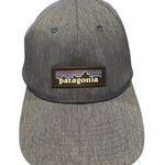 Patagonia Hat Men Women Baseball Cap Blue Denim Chambray Adjustable Strap Logo Photo 0