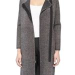 Theory Long Zip Front Lioralee Cardigan Dress Black Gray Thick Knit Size Small Photo 13