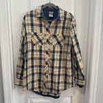 The North Face Valley Twill Flannel Shirt Women’s size Small Gravel Navy Blue Photo 2