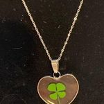 Lucky 🍀 shamrock resin necklace Green Photo 0