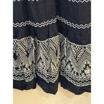 Ralph Lauren Polo‎  Embroidered Peasant Midi Dress Black Size 8 Cotton Voile Photo 4