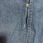 Disney Vintage Mickey Unlimited Embroidered Mickey Mouse Denim Button Down Shirt Large Photo 2