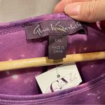 Gloria Vanderbilt Purple witchy spooky haunted halloween bling bling haunted pumpkin patch top nwt Photo 6