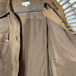 Loft Womens Brown Microsuede Shacket /Jacket Button Down Fall Neutral π€ Photo 8