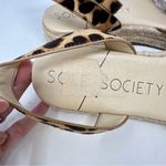 Sole Society  Verla Cow Hair Leopard Espadrille‎ Platform Sandals Size 9.5 Photo 4