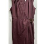 NEW Cache NWT Ponte Sheath Midi Sleeveless Dress In Chocolate Brown Size Medium Photo 3