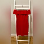 Calvin Klein  Red Off-Shoulder Dress – Size 6P Photo 3