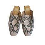 DOLCE VITA Bree Snake Print Mules Loafer Flats Size 9.5 Tan Photo 6