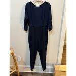 Reiss Ania Jumpsuit size 8 navy long sleeve Blousen Double Layer Top Photo 4
