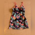 Zero X Posur Bra dress bathing suit XL black floral lightweight stretch Photo 6
