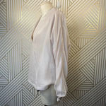 Reiss  Maja V-Neck Metallic Top‎ in Neutral Photo 6